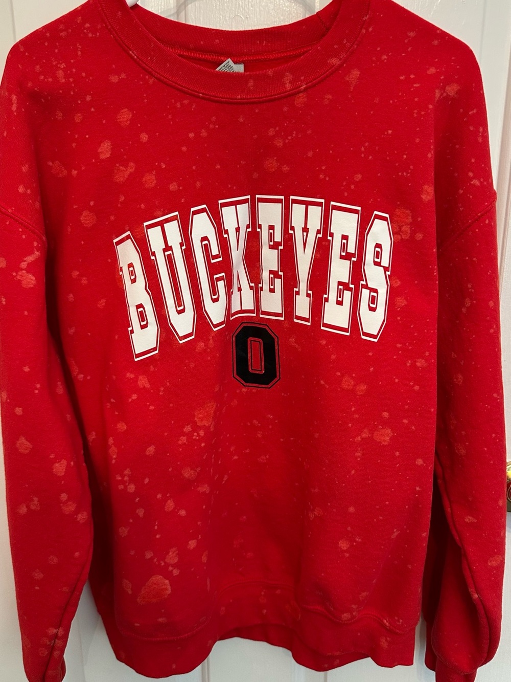 Ohio State Buckeyes Bleach Wash Crewneck Sweatshirt